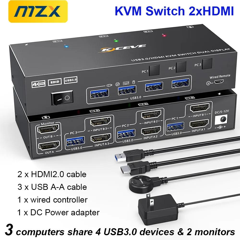 MZX KVM ġ 2  ŷ ̼, HDMI 2.0 USB  ø, 3 ǻ Ʈ PC ũž ׼ ó ñ